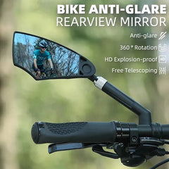 Adjustable Wide-Angle Bike Handlebar Rearview Mirror