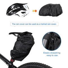 Large Waterproof Bike Saddle Bag with Bottle Pocket Rear Tail Bag