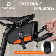 Portable 1.2L Reflective Bike Saddle Bag