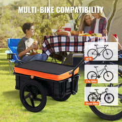 88 lbs Capacity Foldable Bike Trailer for Easy Outdoor Adventures