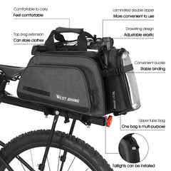 10L Large Rear Pannier Bag with Insulation for Ebike