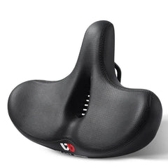 Wide Bicycle Seat with Soft Cushion & 9 Modes Taillight