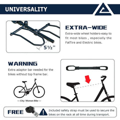 Heavy-Duty 2-Bike Platform Hitch Rack