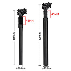 Suspension Seatpost 25.4-31.6mm x 350mm, 33.9 x 400mm