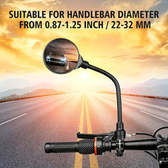 2PCS Bike Handlebar Rearview Mirror