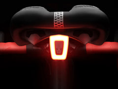 Wide Bicycle Seat with Soft Cushion & 9 Modes Taillight