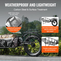 70 lbs Capacity Heavy-Duty Bike Trailer  for All Your Outdoor Adventures