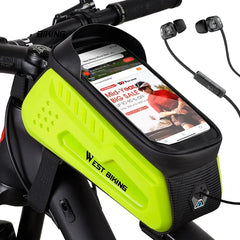 Bicycle Top Tube Frame Bag with Waterproof Touchscreen Phone Holder