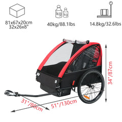 Bike Baby Trailer for 1-2 Kids