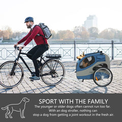 Breathable Folding Pet Bicycle Trailer