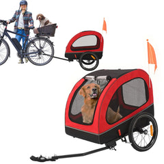 Foldable Dog Bike Trailer for Small and Medium Pets