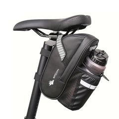 Reflective Waterproof Saddle Bag with Water Bottle Holder