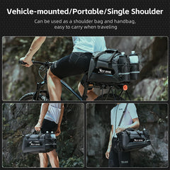 Waterproof Bicycle Rear Bag with Large Capacity & Hard Shell