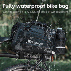 Waterproof Bicycle Rear Bag with Large Capacity & Hard Shell