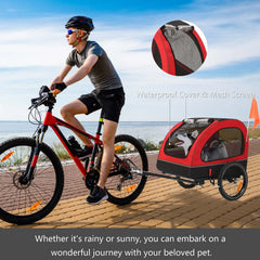 Foldable Dog Bike Trailer for Small and Medium Pets