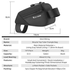 Portable Ultralight Top Tube Frame Bag