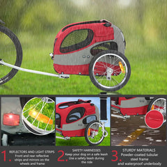 Breathable Folding Pet Bicycle Trailer