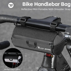 1L Large Capacity Ebike Handlebar Bag with Light Hook