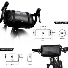 Large Capacity 1 or 2-piece Front Waterproof Handlebar Bag