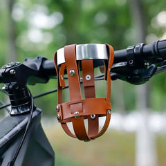 Retro Leather Water Bottle Holder for Bikes