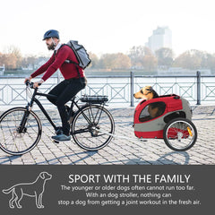 Breathable Folding Pet Bicycle Trailer