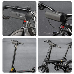 1L Large Capacity Ebike Handlebar Bag with Light Hook