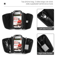 6.9in Touch Screen Waterproof Front Tube Frame Bag for Bikes