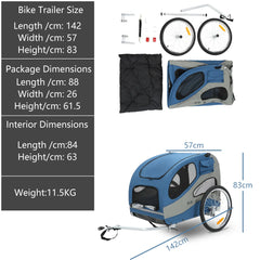 Breathable Folding Pet Bicycle Trailer