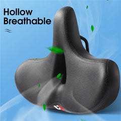 Wide Bicycle Seat with Soft Cushion & 9 Modes Taillight