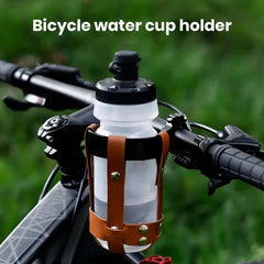 Retro Leather Water Bottle Holder for Bikes