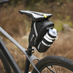 Reflective Waterproof Saddle Bag with Water Bottle Holder