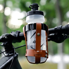 Retro Leather Water Bottle Holder for Bikes